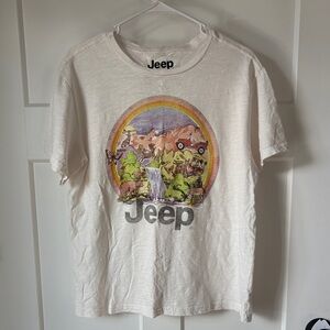 Lucky Brand Jeep Adventure Graphic Tee in Cream